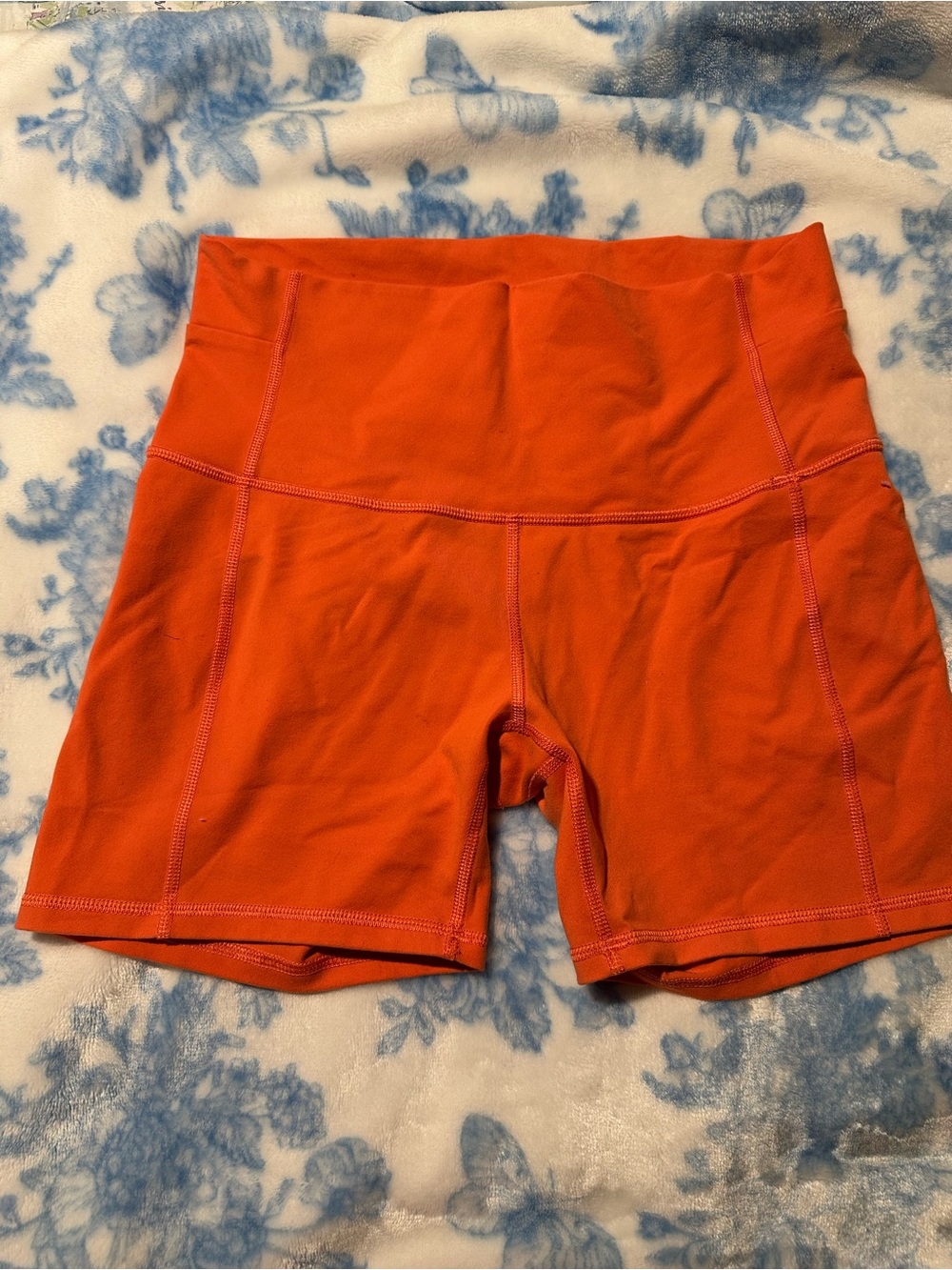 lululemon athletica High-Rise Bike Shorts — Bright Orange